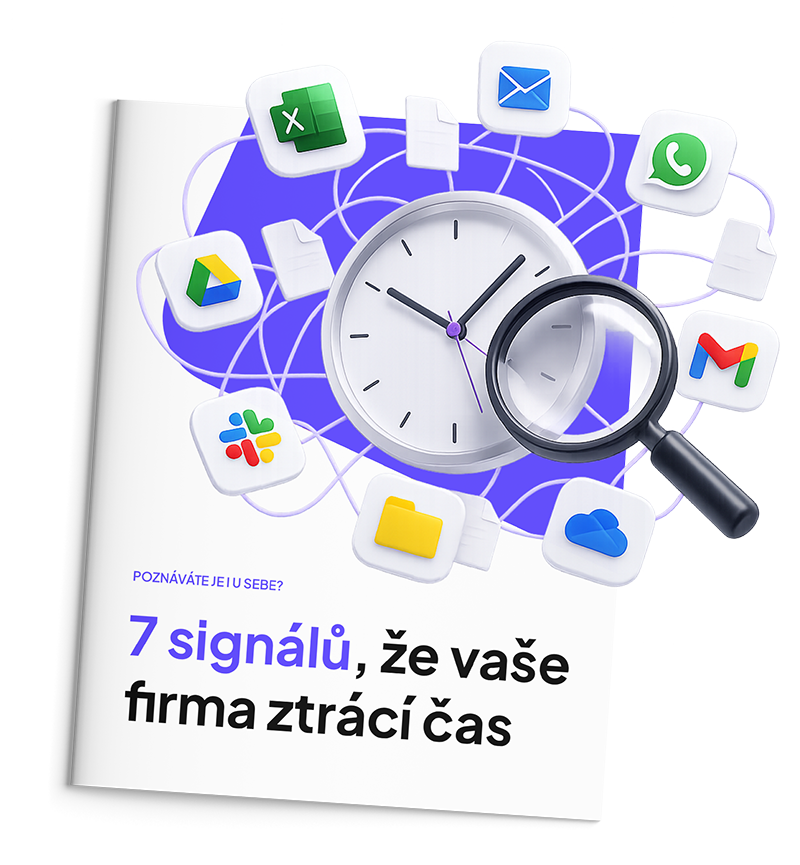 Náhled PDF průvodce 7 signálů, že vaše firma zbytečně ztrácí čas